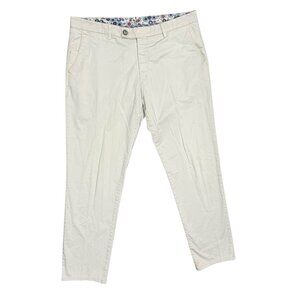 Berwich Chino Pants Soft Cotton Trousers Made in Italy Stretch Beige 34x29